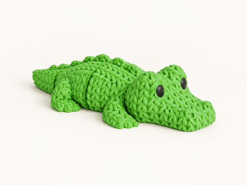 Articulated Chompy the Crocodile — studio product image