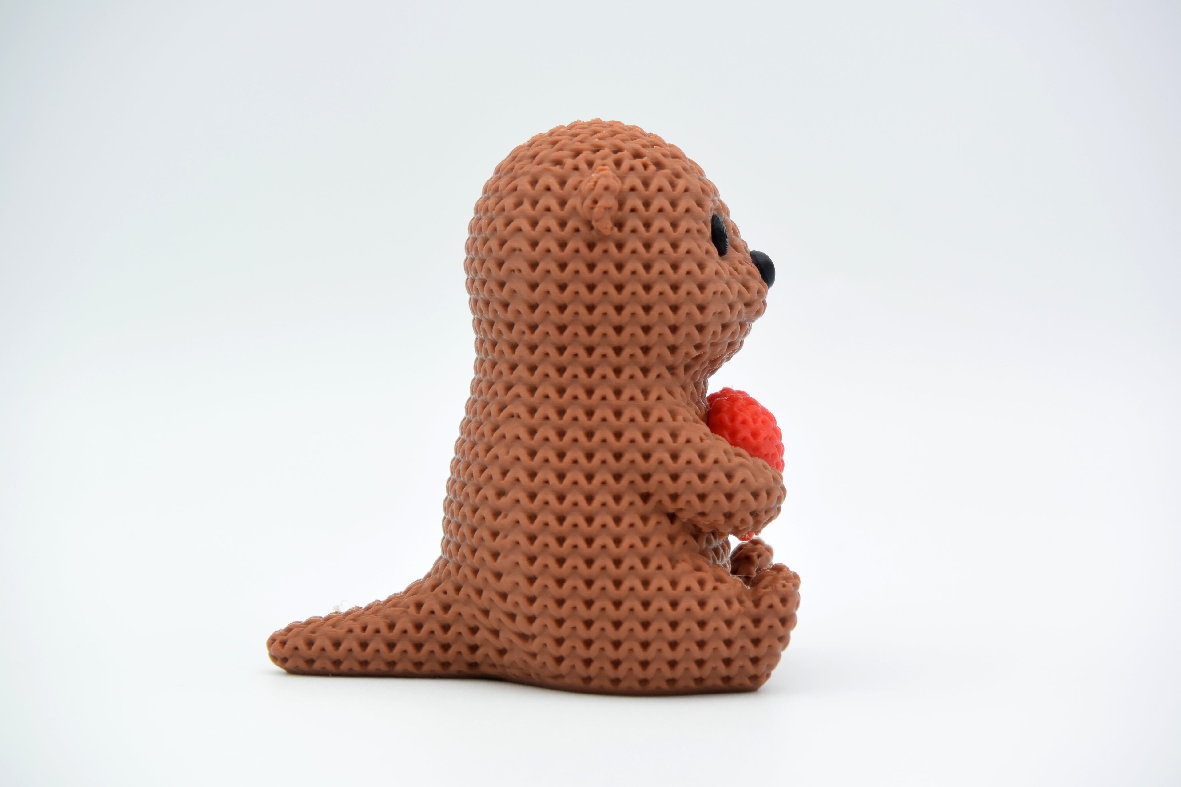 Knitted Love heart otter-Oscar